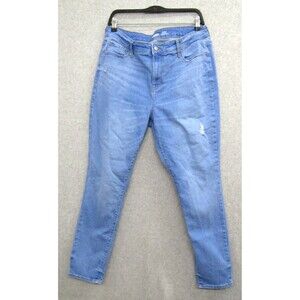 Old Navy Womens 14 Blue Jeans High Rise Rockstar Skinny Casual Preppy